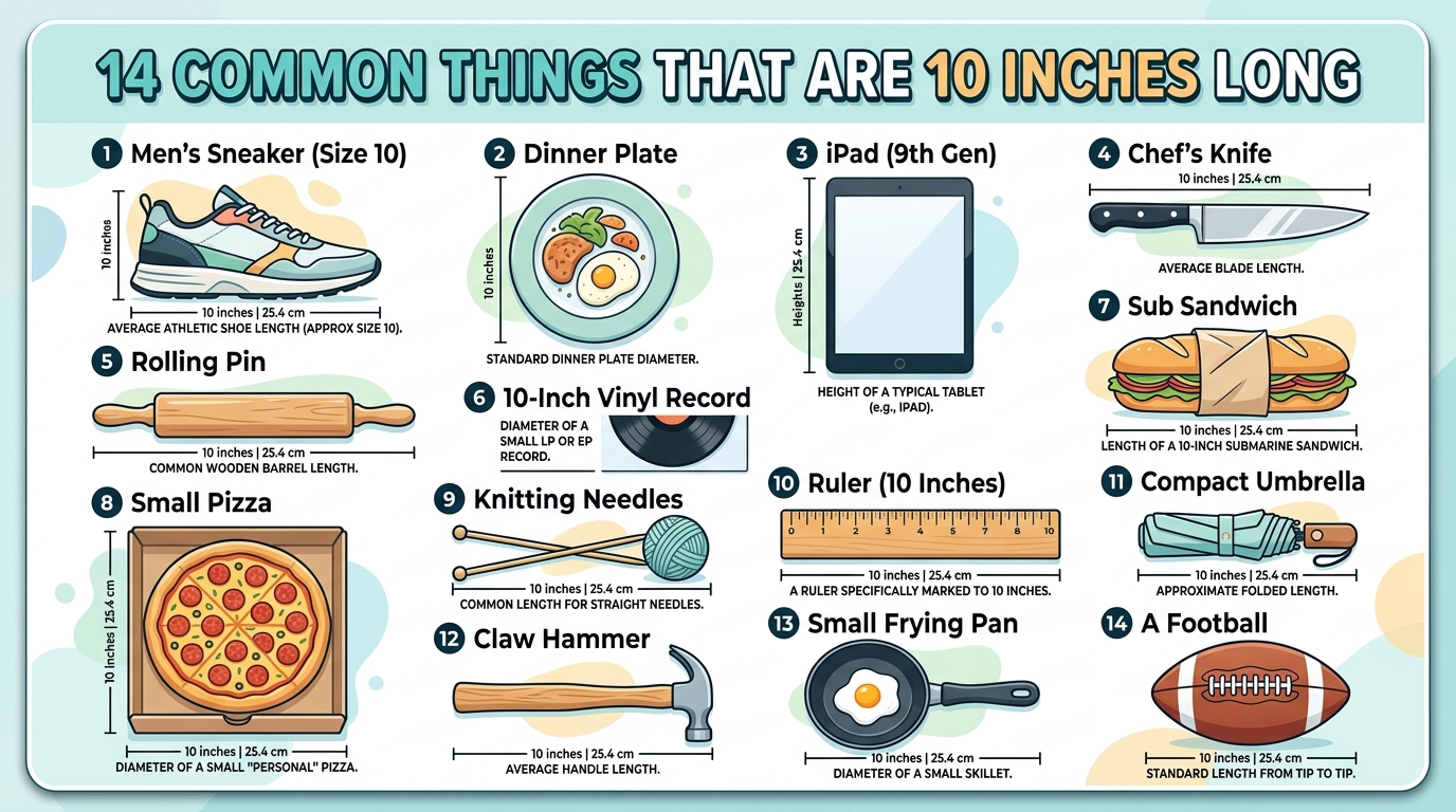 14 Common Things That Are 10 Inches Long