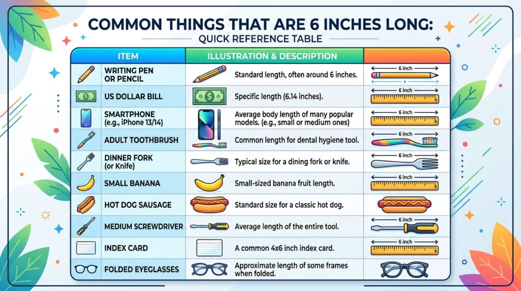 Common Things That Are 6 Inches Long