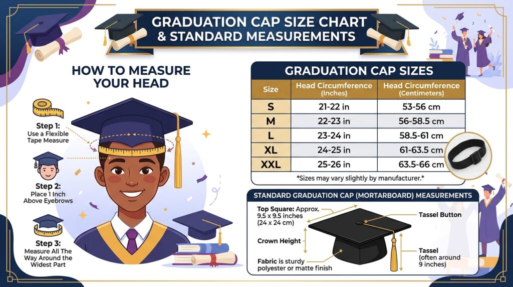 Graduation Cap Size