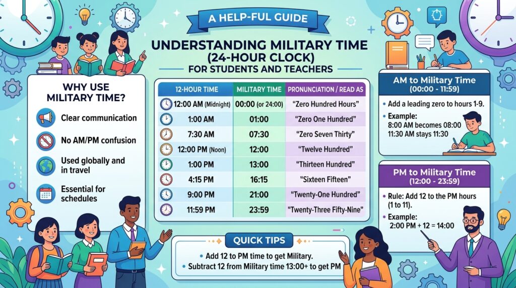 Military Time For Students And Teachers