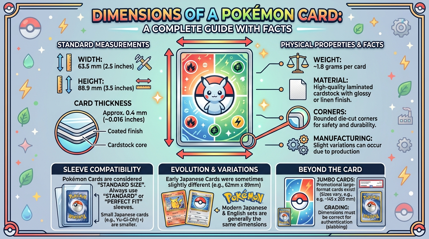 Dimensions of a Pokémon Card