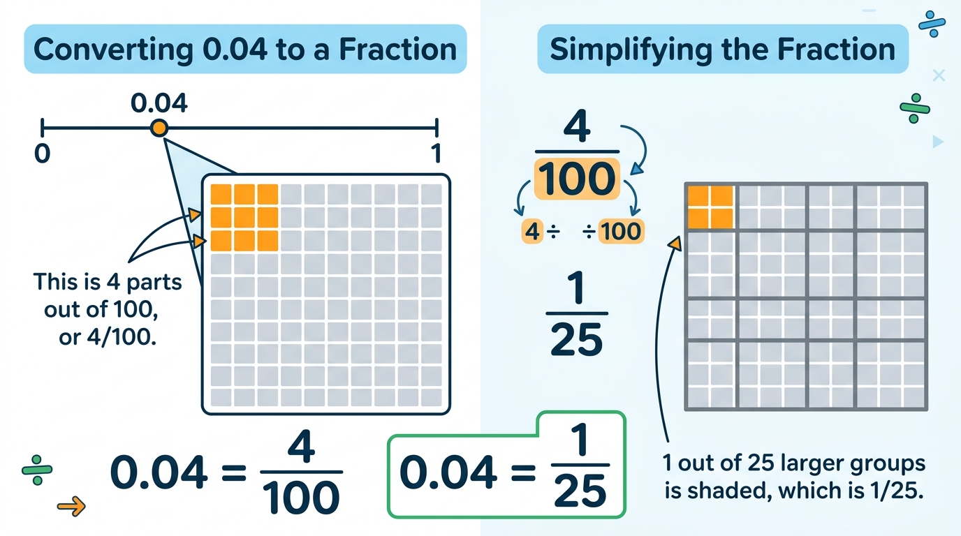 What is 0.04 as a Fraction Explained Simply