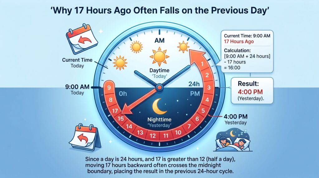 Why 17 Hours Ago Often Falls on the Previous Day