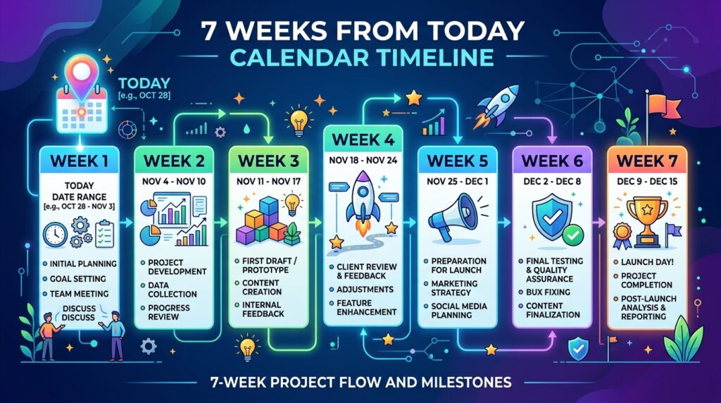 7 Weeks From Today Calendar Timeline