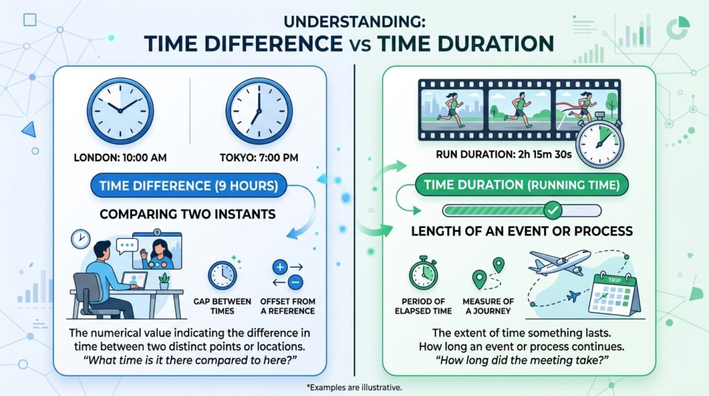 Time Difference vs Time Duration