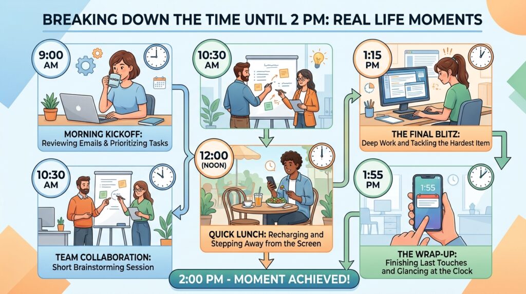 Breaking Down the Time Until 2 PM Using Real Life Moments