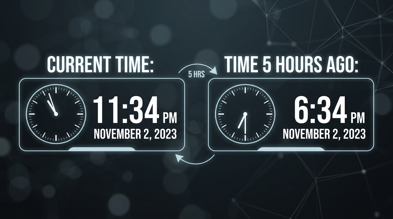 What Time Was It 5 Hours Ago?