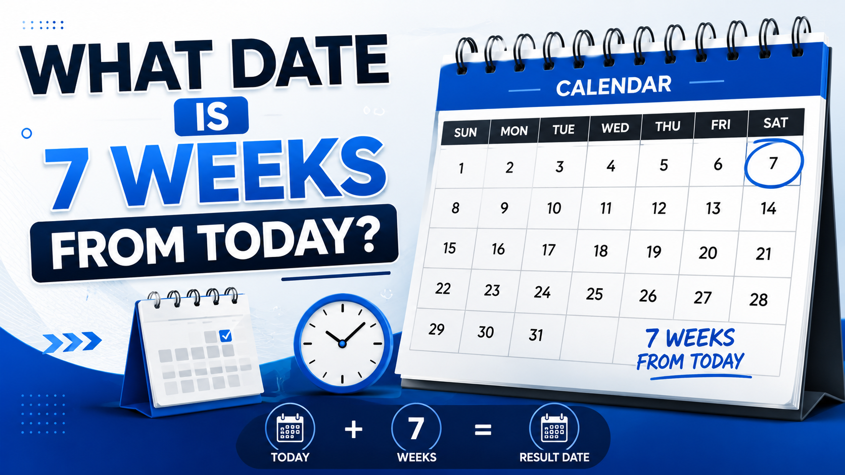 What Date Is 7 Weeks From Today?
