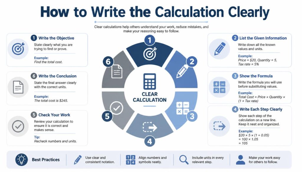 Write the Calculation Clearly