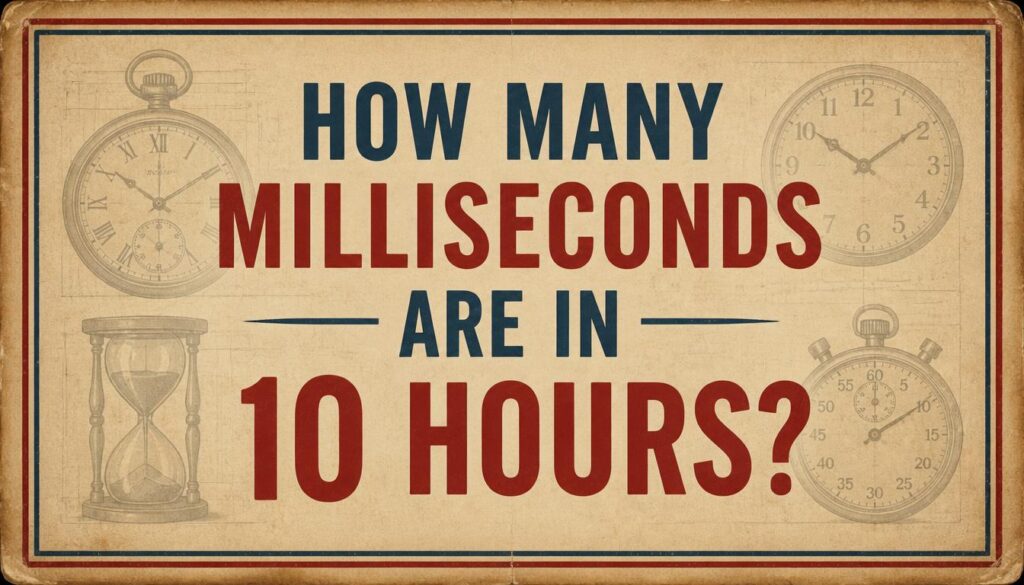 Milliseconds Are in 10 Hours?